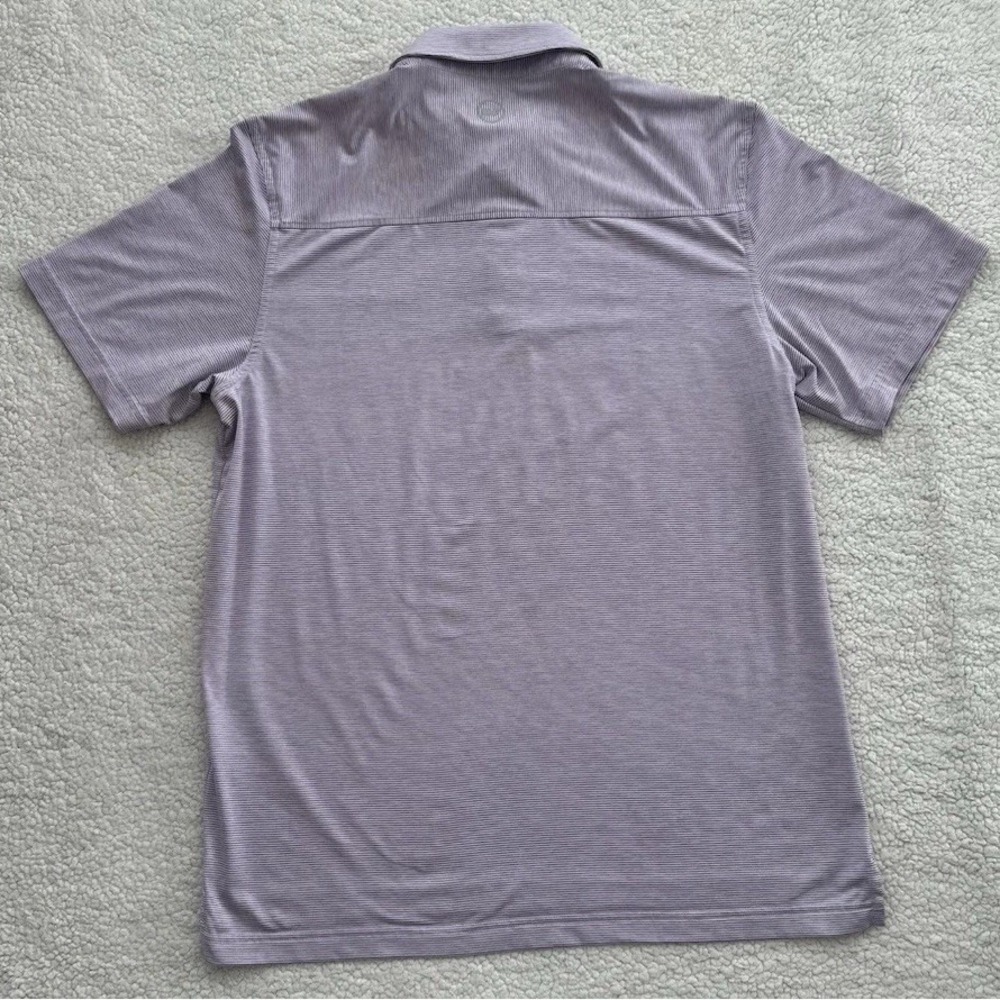 Mens Vineyard Vines Performance Polo Shirt Purple Stripe Short Sleeve Size L - Picture 13 of 14